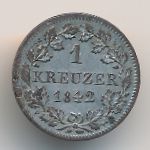 Bavaria, 1 крейцер (1842 г.)