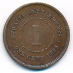 Straits Settlements, 1 цент (1895 г.)