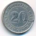 Mauritius, 20 центов (1889 г.)