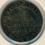 Шварцбург-Зондерхаузен, 1/2 гроша (1846–1858 г.)
