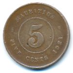 Mauritius, 5 центов (1921 г.)
