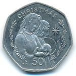 Гибралтар, 50 пенсов (1990 г.)