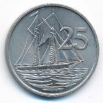 Каймановы острова, 25 центов (1972 г.)