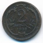 Австрия, 2 геллера (1908 г.)