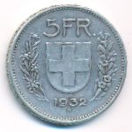 Швейцария, 5 франков (1932 г.)