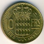 Monaco, 10 francs, 1950–1951