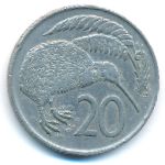 Новая Зеландия, 20 центов (1967 г.)