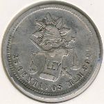 Mexico, 25 centavos, 1869–1890