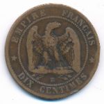 France, 10 сентим (1862 г.)