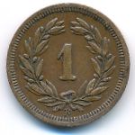 Switzerland, 1 раппен (1853 г.)