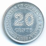 Malaya, 20 центов (1939 г.)