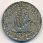 East Caribbean States, 25 центов (1957 г.)