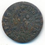 Франция, 1 денье (1653 г.)