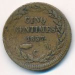 Франция, 5 сентим (1837 г.)