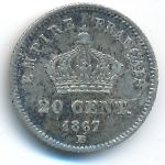 Франция, 20 сентим (1867 г.)