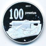Пеньон-де-Алусемас., 100 песет (2017 г.)