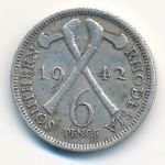 Южная Родезия, 6 пенсов (1942 г.)