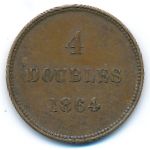Гернси, 4 дубля (1864 г.)