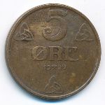 Норвегия, 5 эре (1929 г.)