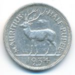 Маврикий, 1/2 рупии (1934 г.)