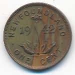 Ньюфаундленд, 1 цент (1942 г.)