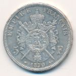 Франция, 5 франков (1870 г.)