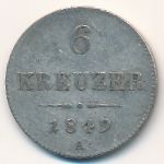 Австрия, 6 крейцеров (1849 г.)