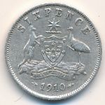 Австралия, 6 пенсов (1910 г.)