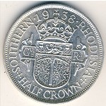 Southern Rhodesia, 1/2 crown, 1938–1942