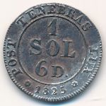 Женева, 1 соль 6 динер (1825 г.)