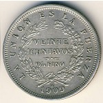 Bolivia, 20 centavos, 1909