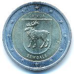 Латвия, 2 евро (2018 г.)