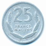 Mali, 25 франков (1961 г.)