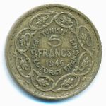 Тунис, 5 франков (1946 г.)