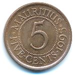 Mauritius, 5 центов (1995 г.)