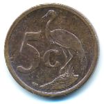 South Africa, 5 центов (2008 г.)