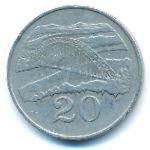 Зимбабве, 20 центов (1987 г.)