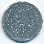 Центральная Африка, 500 франков (1998 г.)