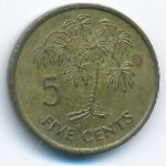 Сейшелы, 5 центов (1990 г.)
