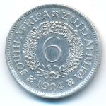 South Africa, 6 пенсов (1924 г.)