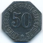Равенсбург., 50 пфеннигов (1918 г.)