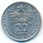 Mauritania, 20 угий (1993 г.)