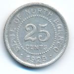 Северное Борнео, 25 центов (1929 г.)