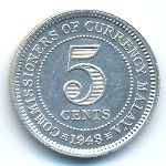 Малайя, 5 центов (1943 г.)