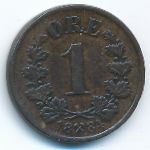 Норвегия, 1 эре (1884 г.)