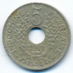 Французский Индокитай, 5 центов (1938 г.)