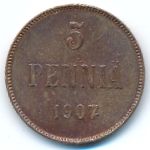Finland, 5 пенни (1907 г.)