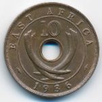 East Africa, 10 центов (1936 г.)