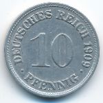 Германия, 10 пфеннигов (1909 г.)