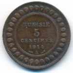 Тунис, 5 сентим (1914 г.)